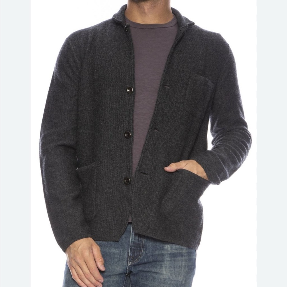 Alex Mill Charcoal Merino Wool Cardigan Sweater